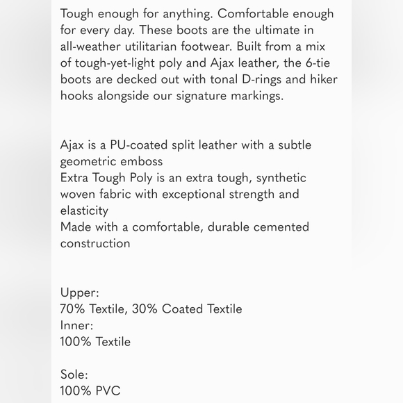 Dr martens comb style lace up boots size 9 light gray - Picture 13 of 15